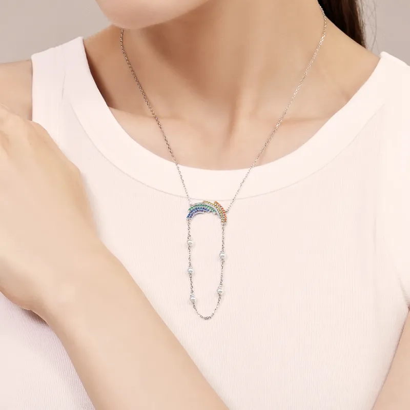 BABYBEI 925 Silver Pearls Necklaces Women's-2