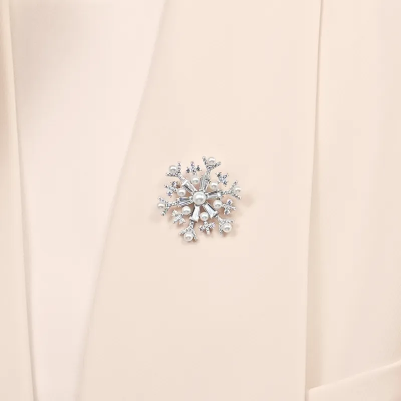 BABYBEI Shell Beads Are Combined With Cubic Zirconia Brooches Women's-2