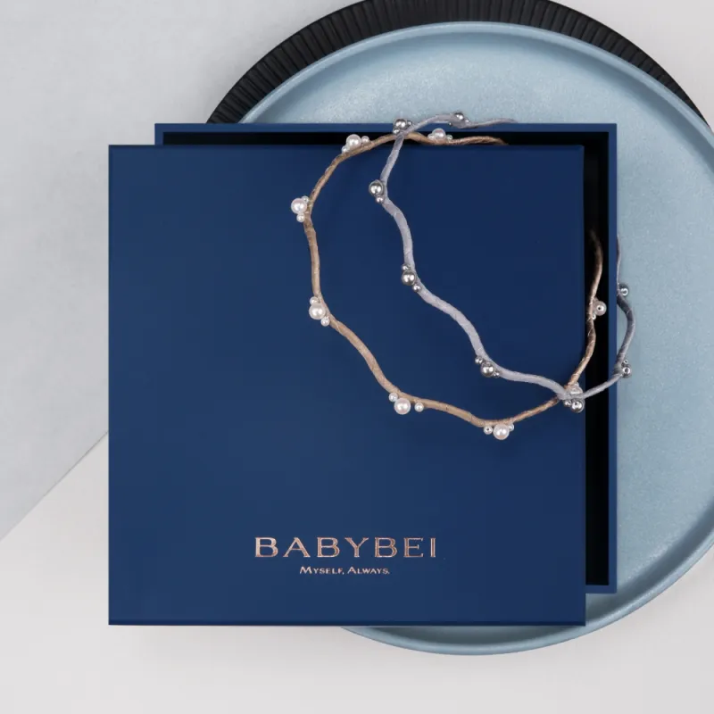 BABYBEI High Brightness Pearl Headbands Women's-1