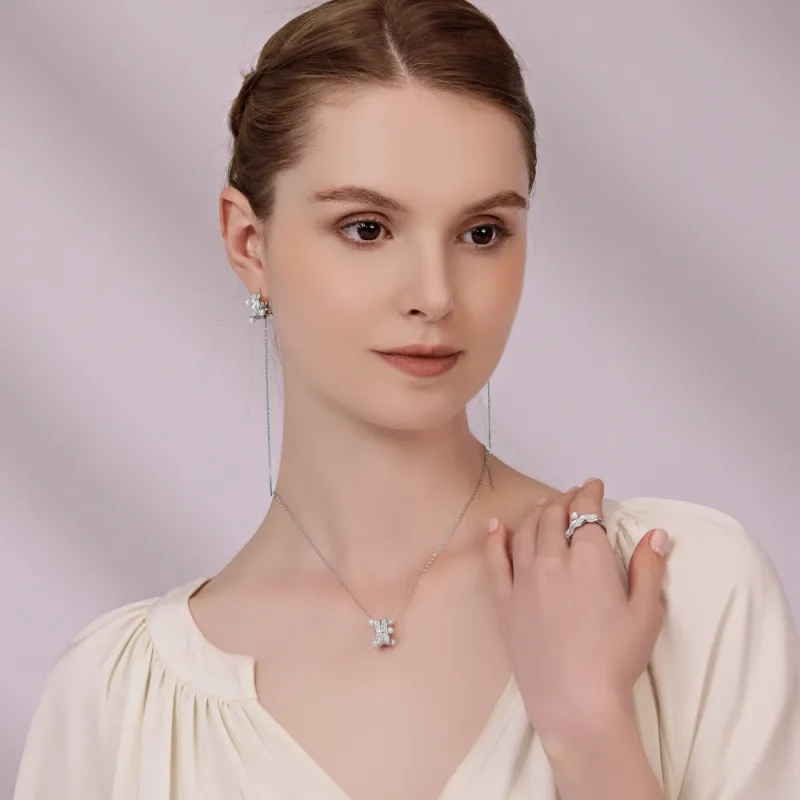 BABYBEI Shell Pearl Necklaces Women's-2
