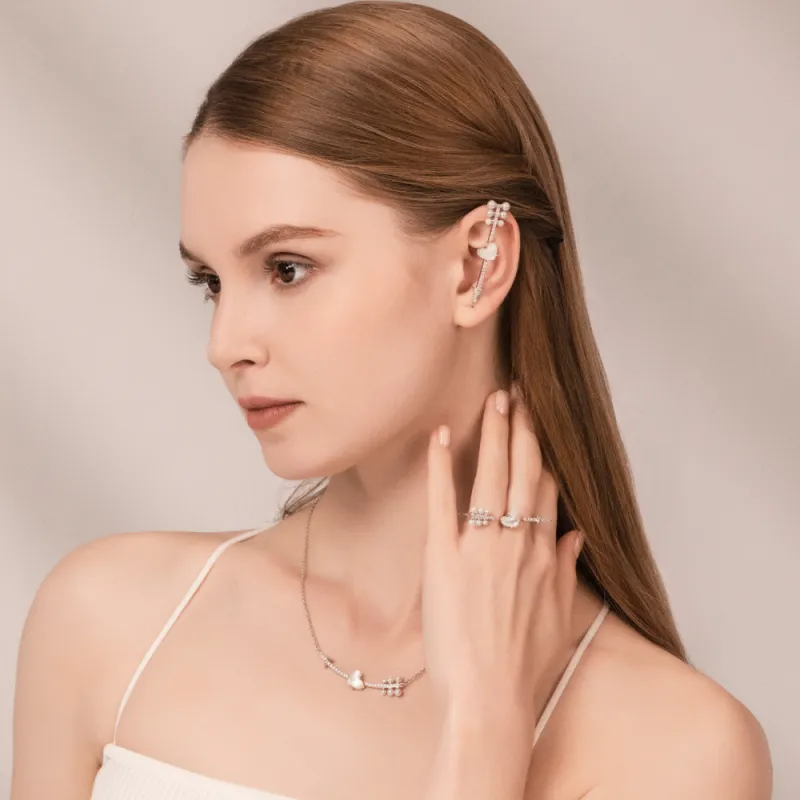 BABYBEI 925 Silver Mother of pearl Earrings Women's-1
