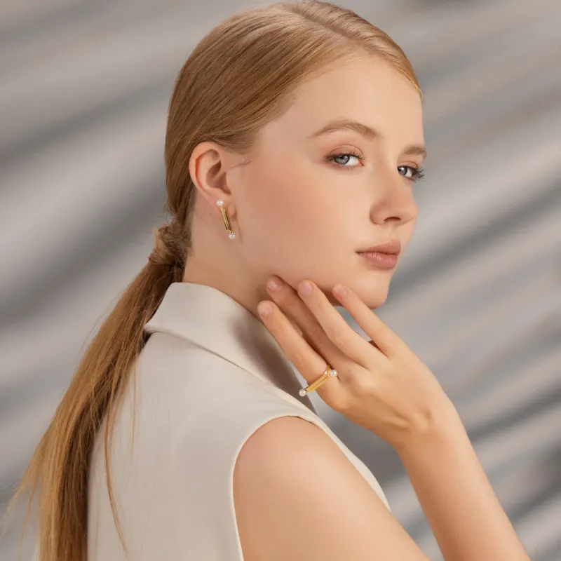 BABYBEI 925 Sterling Silver Shell Pearl Stud Earrings Women's-2