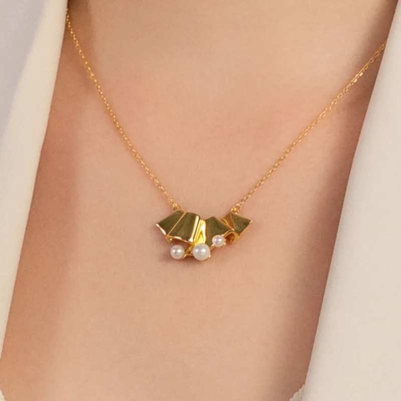 BABYBEI Shell Pearl Necklaces Women's-2