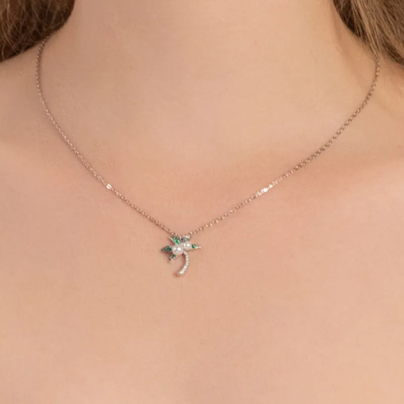 BABYBEI 925 Sterling Silver Pearl Fresh Vacation Ocean Elegance Niche Necklaces Women's-2