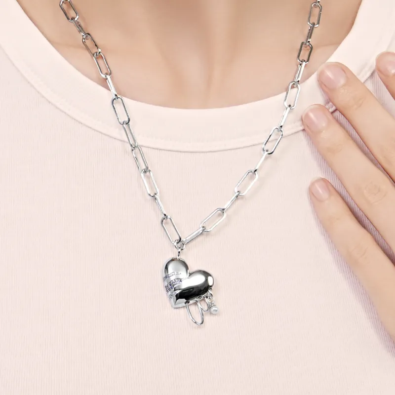 BABYBEI 925 Sterling Silver Shell Pearl Necklaces Women's-2