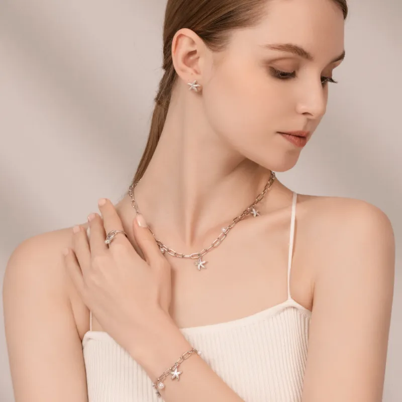 BABYBEI 925 Sterling Silver Shell Pearl Earrings Women's-2