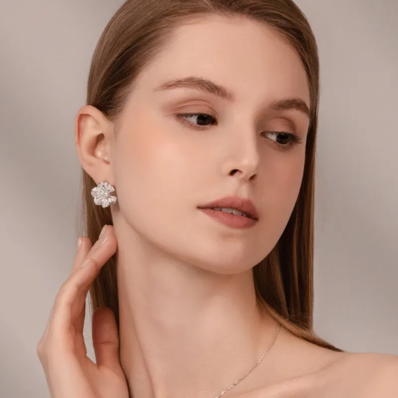 BABYBEI 925 Sterling Silver Clip On Earrings Women's-2