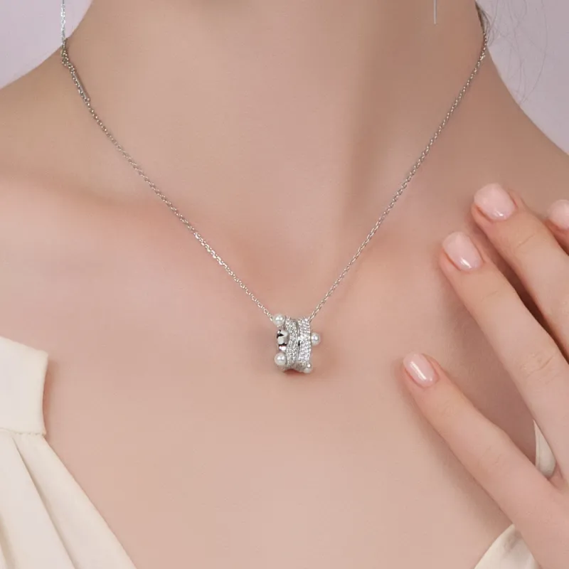 BABYBEI Shell Pearl Necklaces Women's-4