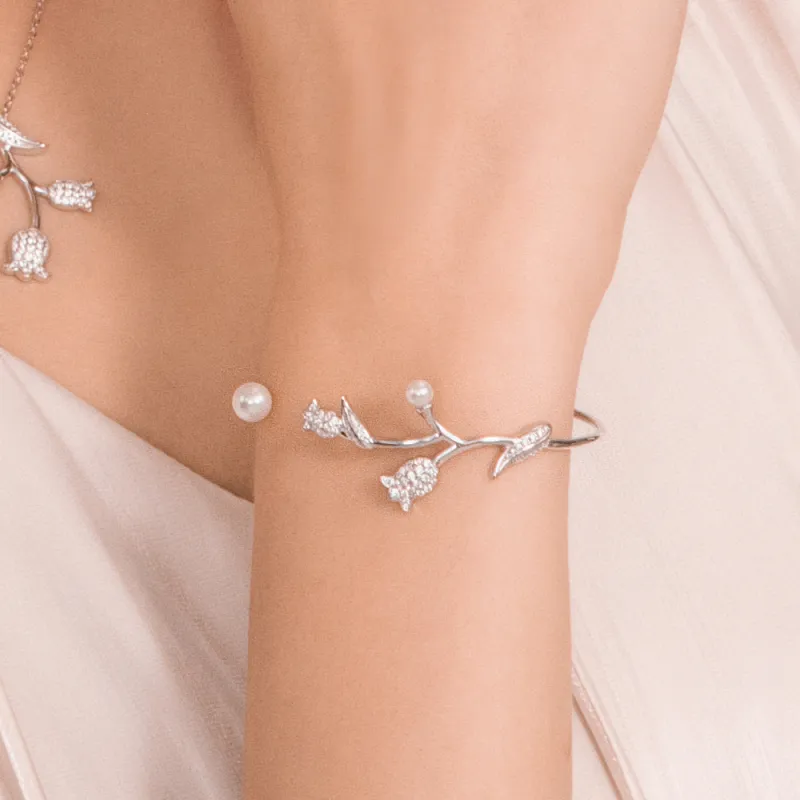 BABYBEI Shell Pearl Bangles Women's-3