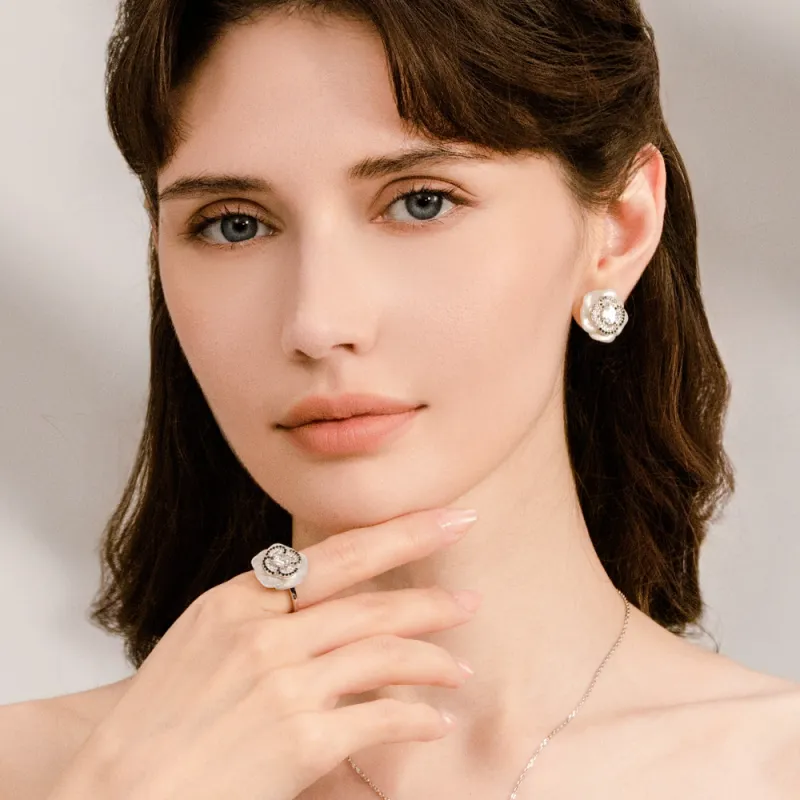 BABYBEI Mother Of Pearl Rings Women's-2