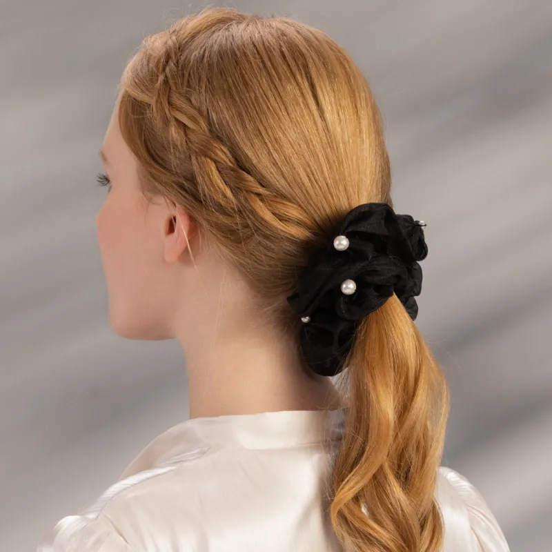 BABYBEI Baby's Breath Headpiece Handwoven Moon White Beige Black Hair Accessories Women's-3