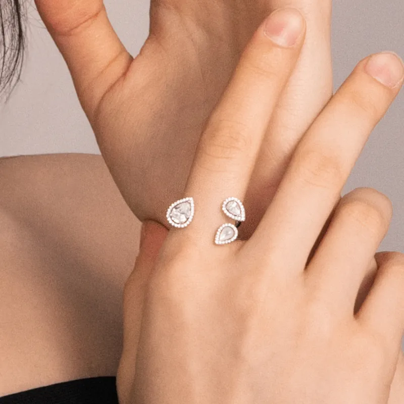 BABYBEI 925 Sterling Silver Mother Of Pearl Rings Women's-2