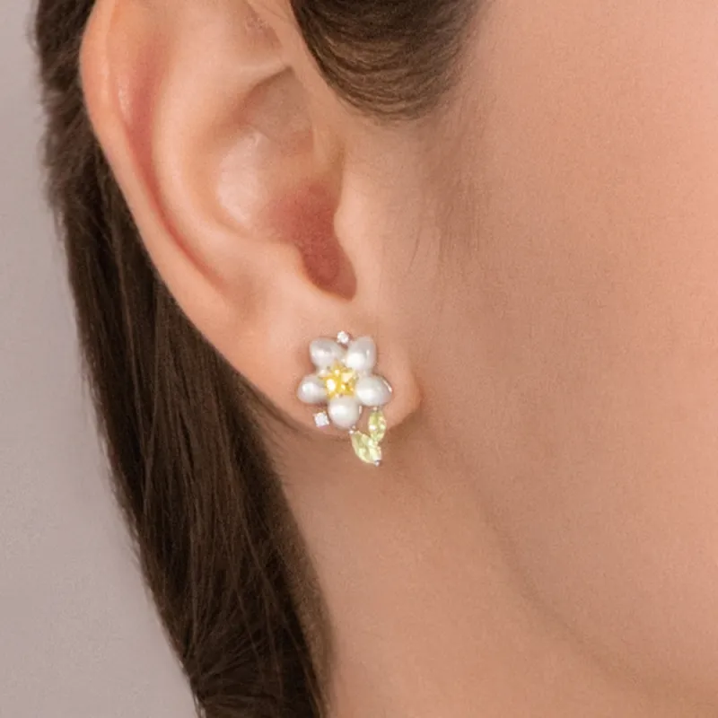 BABYBEI Mother Of Pearl Clip On Earrings Women's-2