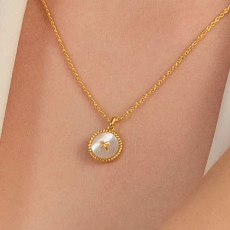BABYBEI 925 Sterling Silver Mother Of Pearl Necklaces Women's-2