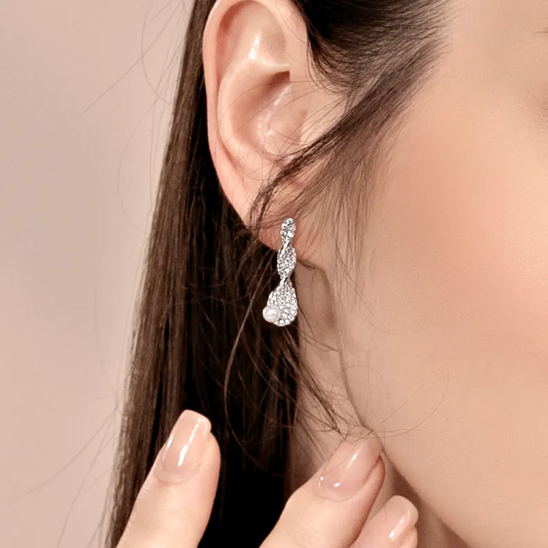 BABYBEI 925 Sterling Silver Shell Pearl Clip On Earrings Women's-4