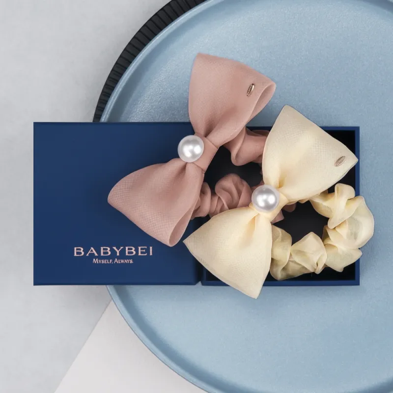 BABYBEI Bowknot Elegance Sweet Style Gentle Hair Tie Women's-1