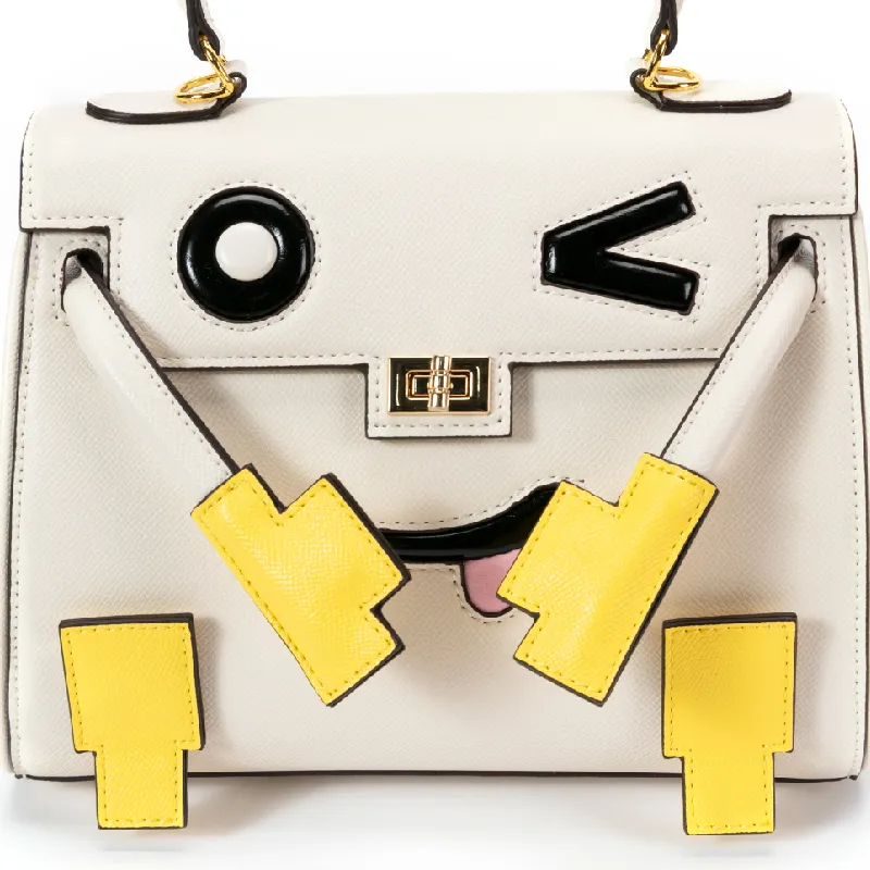 BILING Pu One Shoulder Portable Crossbody Handbag Women's Ecru-3