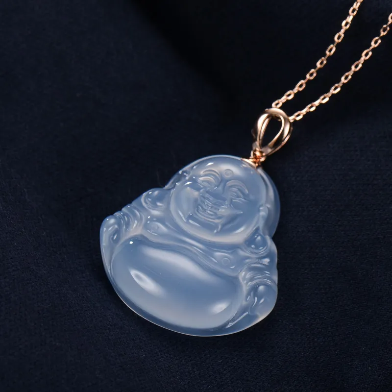 YASHENGZHUBAO Chalcedony Jade Necklaces Women's-2