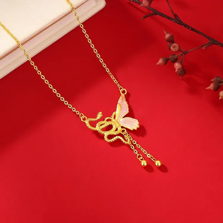 YASHENGZHUBAO 999 Fine Silver Necklaces Women's-1
