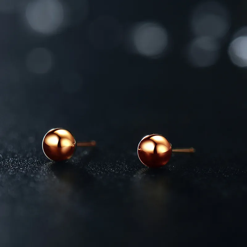 YASHENGZHUBAO 18K Gold Stud Earrings Unisex-6