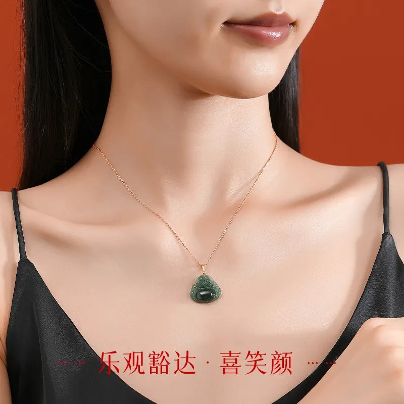 YASHENGZHUBAO Ice Type Jadeite Necklaces Women's-4