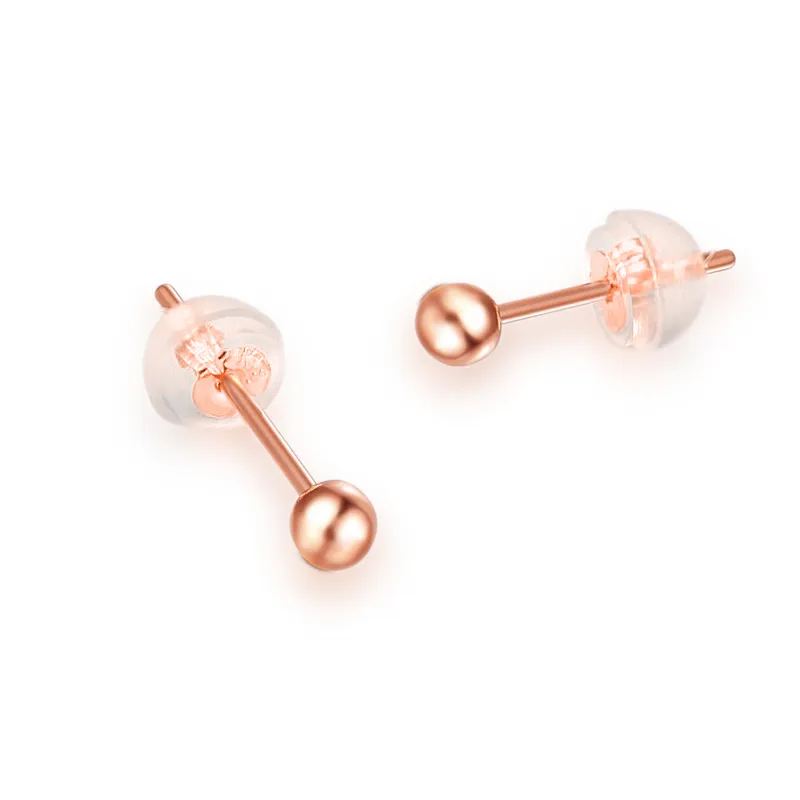 YASHENGZHUBAO 18K Gold Stud Earrings Unisex-18