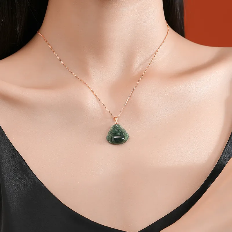 YASHENGZHUBAO Ice Type Jadeite Necklaces Women's-2