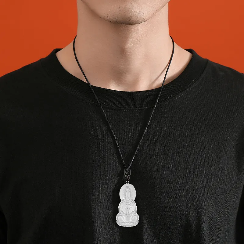 YASHENGZHUBAO 999 Fine Silver Sterling Silver Necklaces Unisex-2