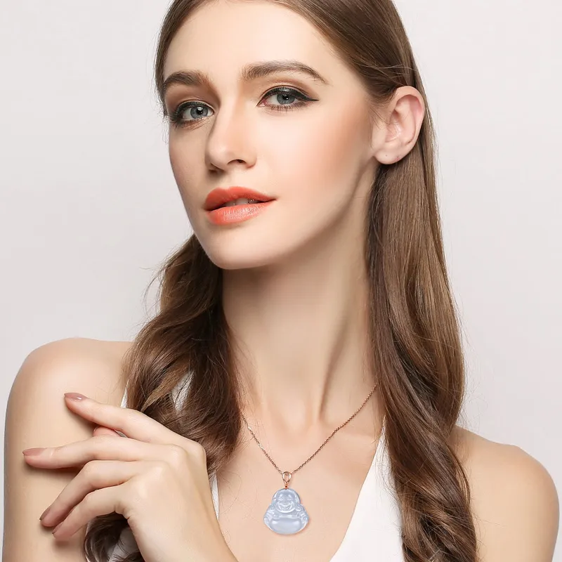 YASHENGZHUBAO Chalcedony Jade Necklaces Women's-8