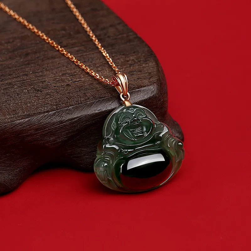 YASHENGZHUBAO Ice Type Jadeite Necklaces Women's-14