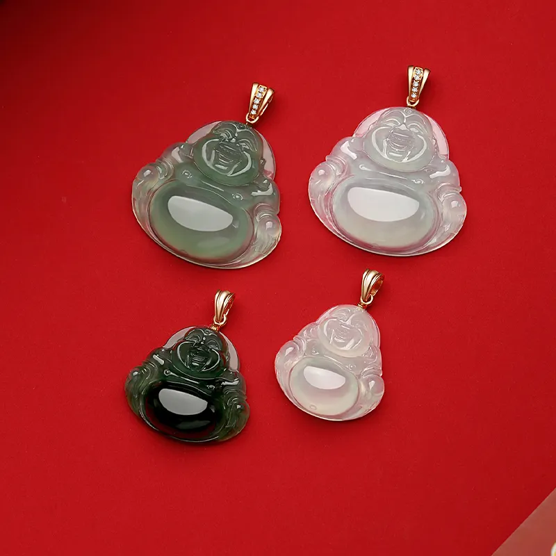 YASHENGZHUBAO Ice Type Jadeite Necklaces Women's-5