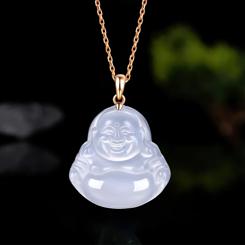 YASHENGZHUBAO Chalcedony Jade Necklaces Women's-6