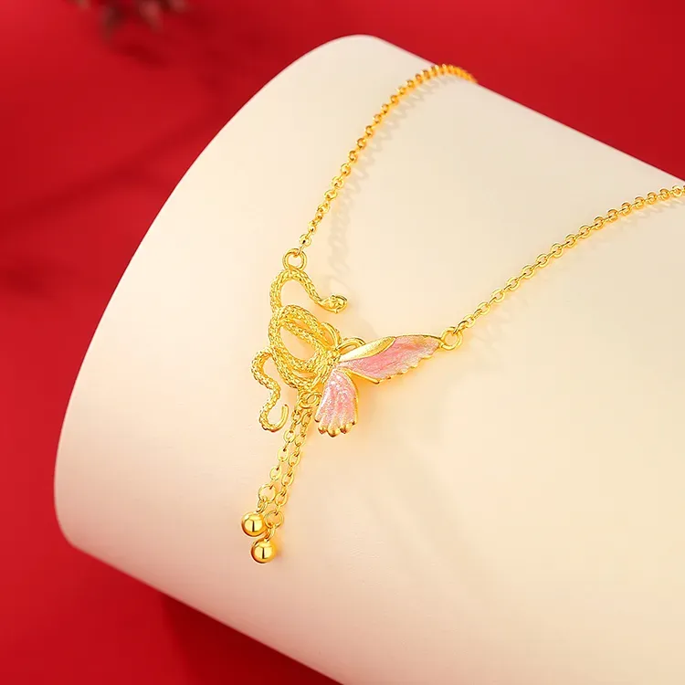 YASHENGZHUBAO 999 Fine Silver Necklaces Women's-3