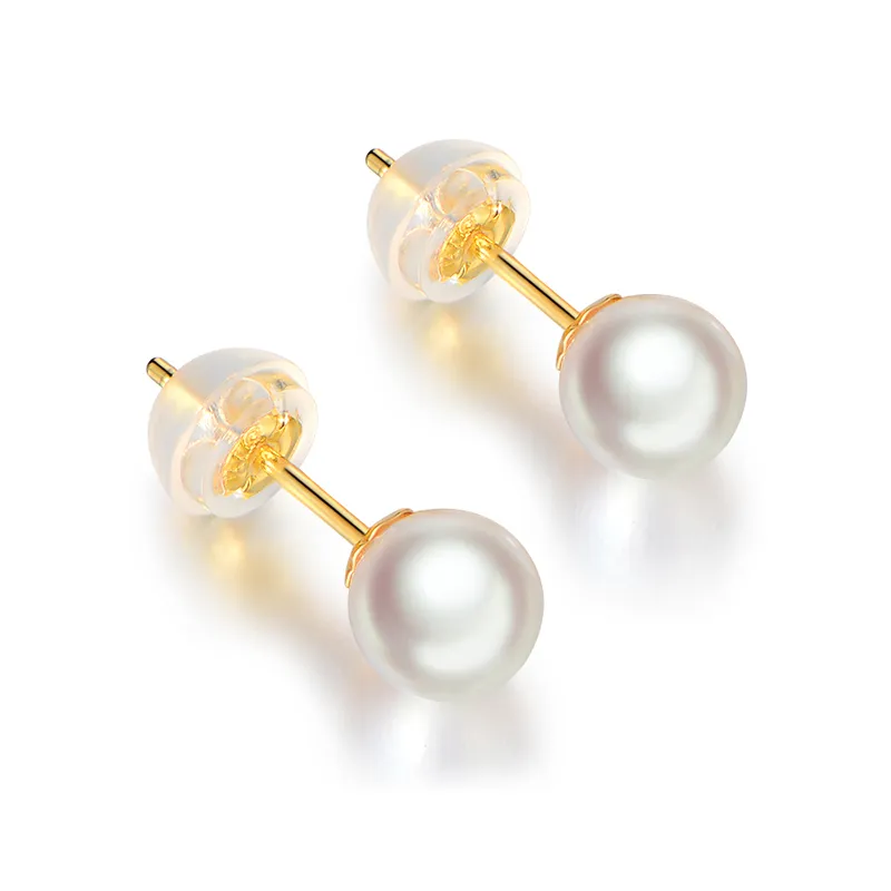 YASHENGZHUBAO Pearl Stud Earrings Women's-1