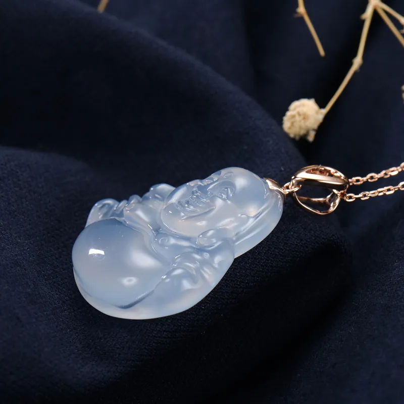 YASHENGZHUBAO Chalcedony Jade Necklaces Women's-1