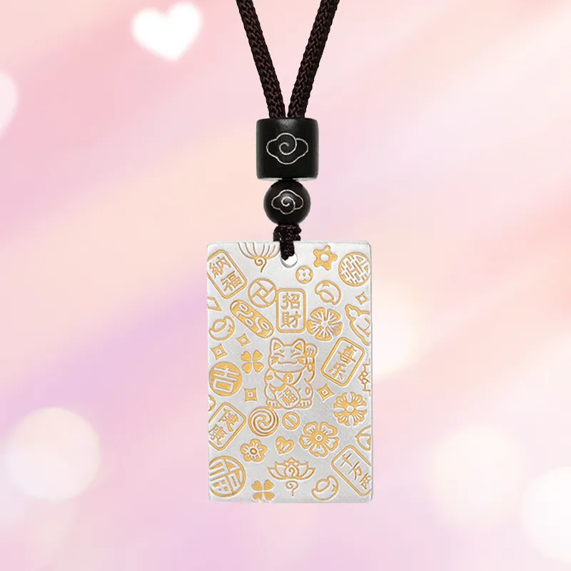 YASHENGZHUBAO 999 Fine Silver Necklaces Unisex-3
