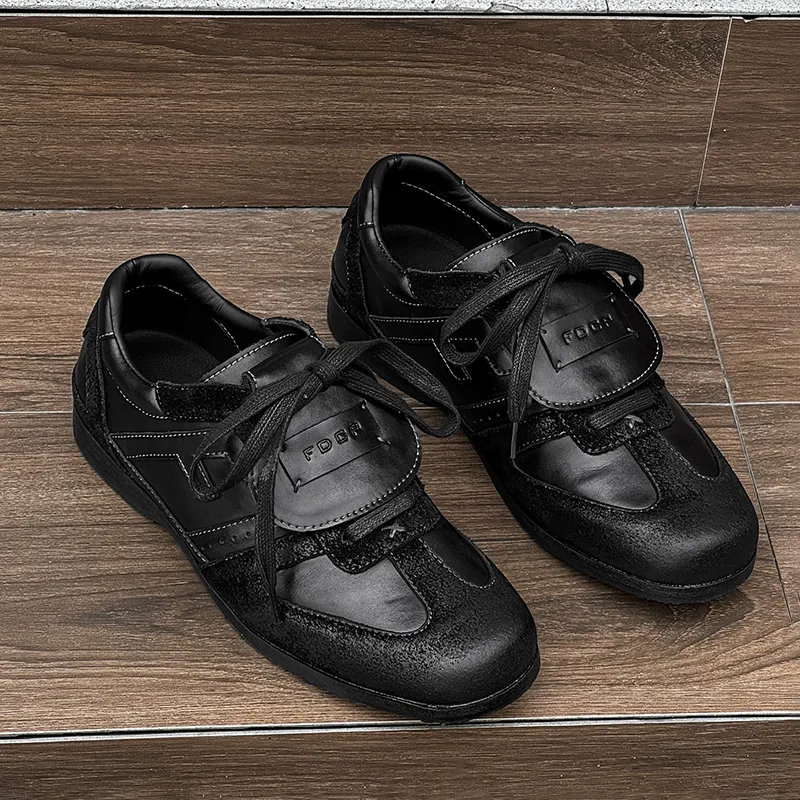 MUYI Low Top Casual Shoes Unisex Black-8