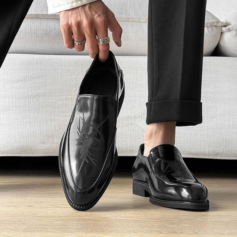 MUYI Men's Casual Shoes Men Low Top Black-4