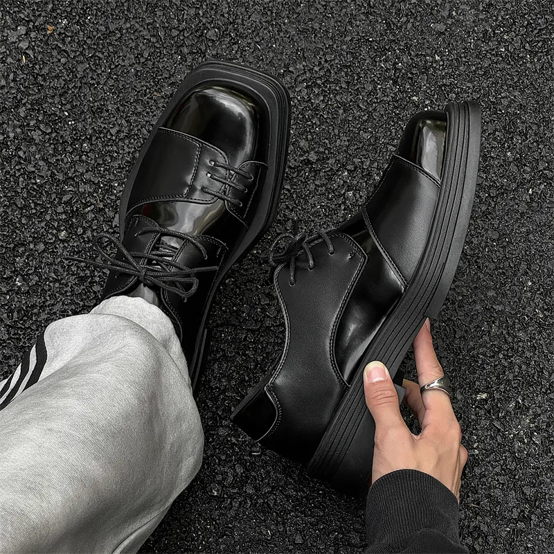 MUYI Men's Casual Shoes Men Low Top Black-1