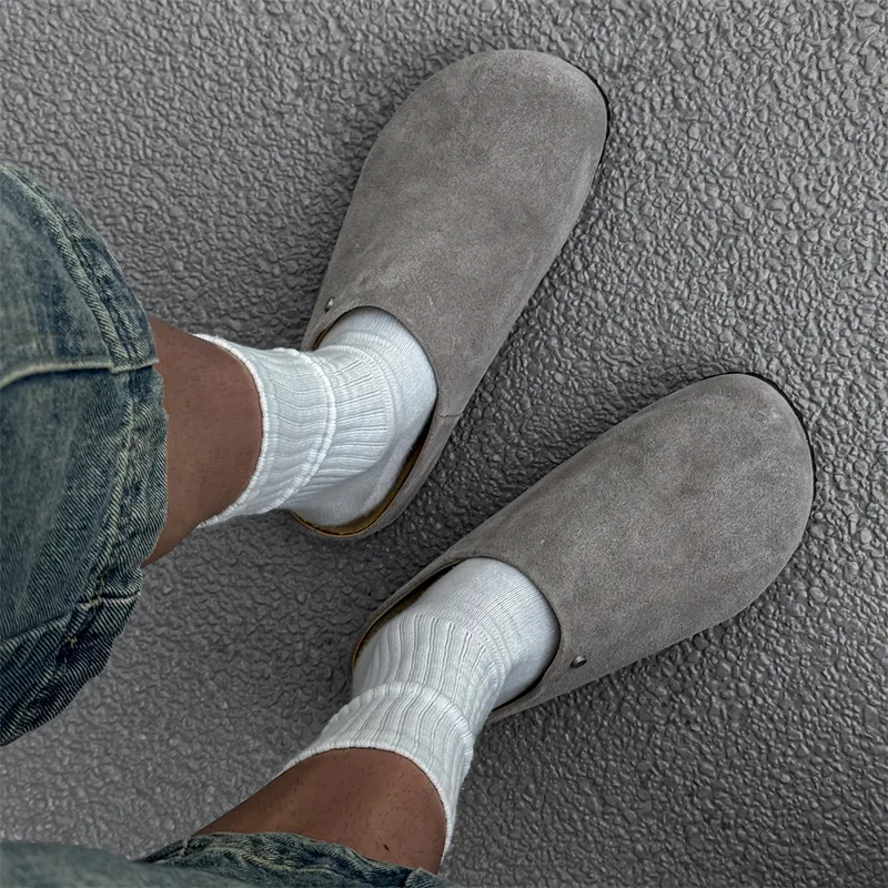 MUYI Rubber Sole Slip Resistant Closed Toe Slippers Unisex-6