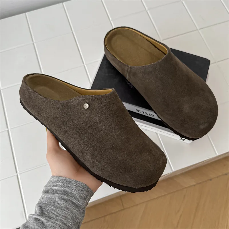 MUYI Rubber Sole Slip Resistant Closed Toe Slippers Unisex-43