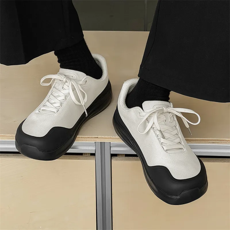 MUYI Casual Shoes Men Low Top Black/White-4