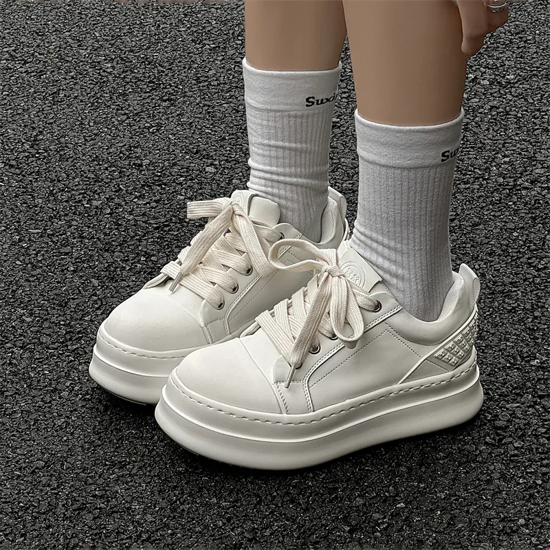 Active Trainee Exclusive Low Top Trendy Board Shoes Unisex Pure White Color-25