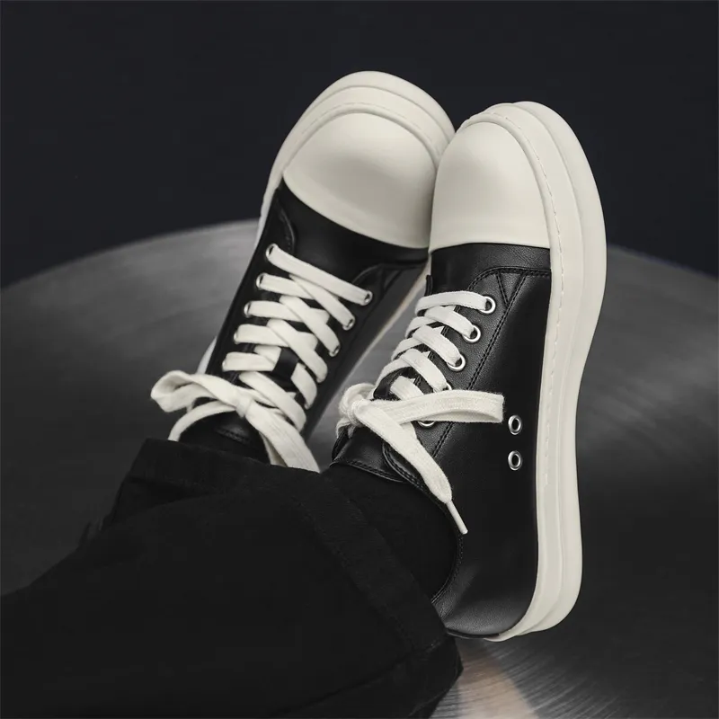 MUYI Low Top Skateboard Shoes Unisex Black-2