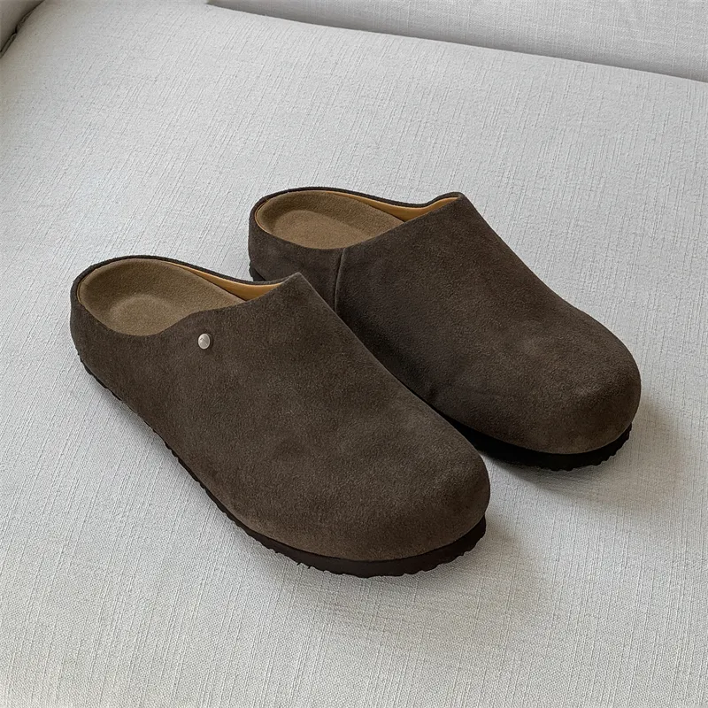 MUYI Rubber Sole Slip Resistant Closed Toe Slippers Unisex-44