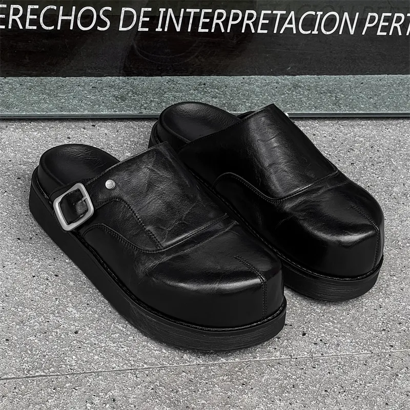 MUYI Closed Toe Slippers Unisex Black-8