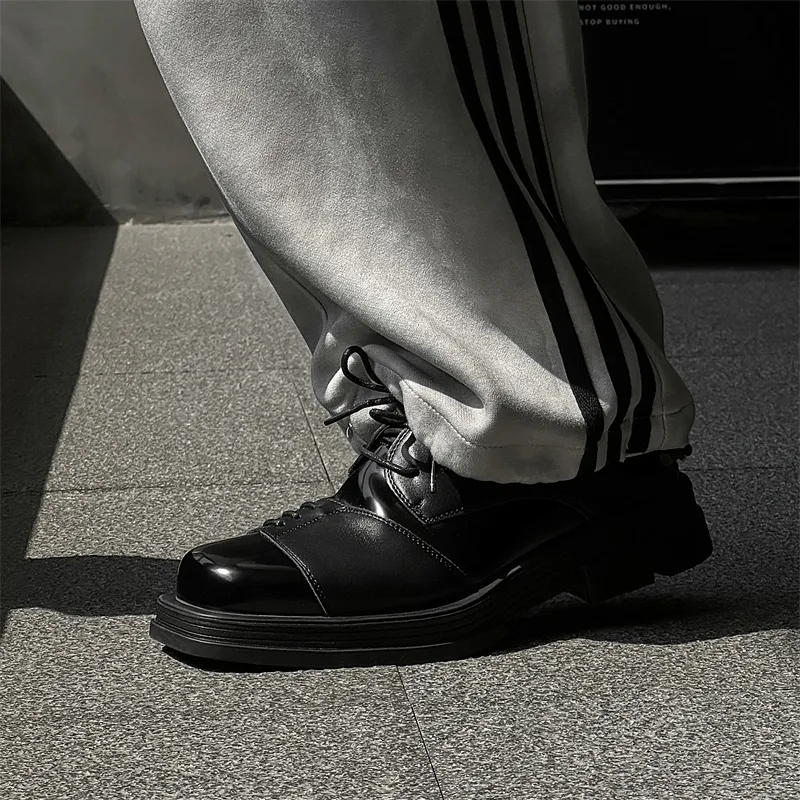 MUYI Men's Casual Shoes Men Low Top Black-4
