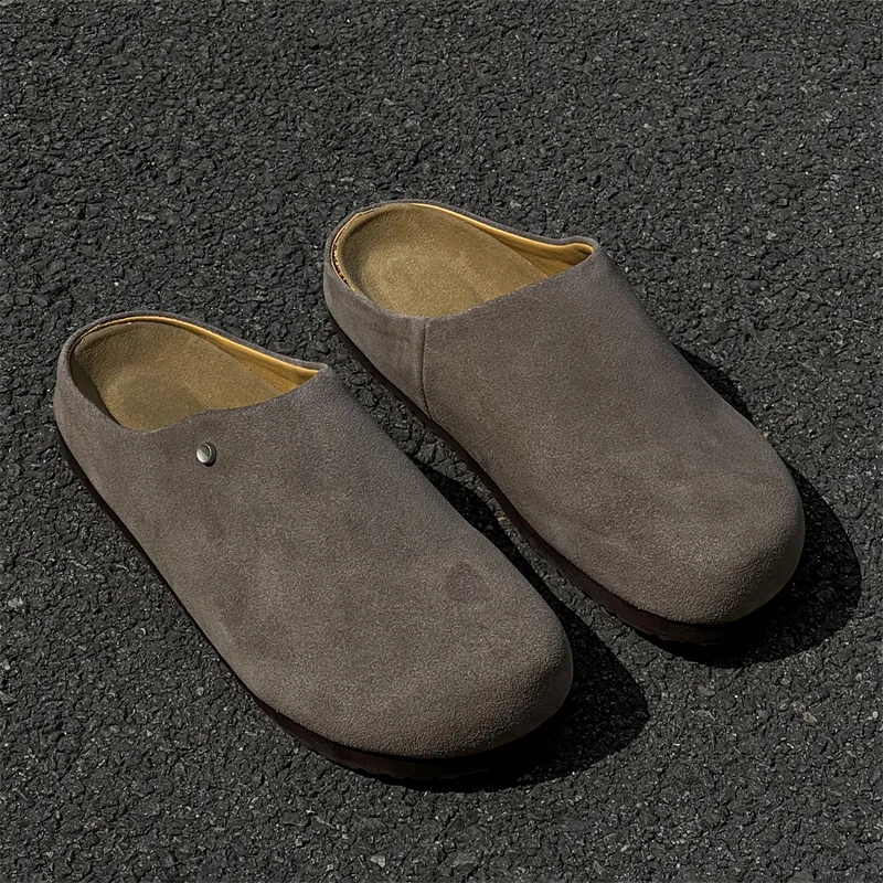 MUYI Rubber Sole Slip Resistant Closed Toe Slippers Unisex-34