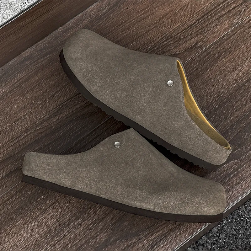 MUYI Rubber Sole Slip Resistant Closed Toe Slippers Unisex-35