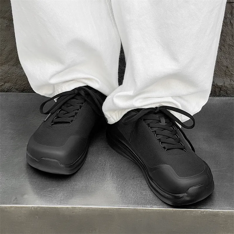 MUYI Casual Shoes Men Low Top Black/White-11